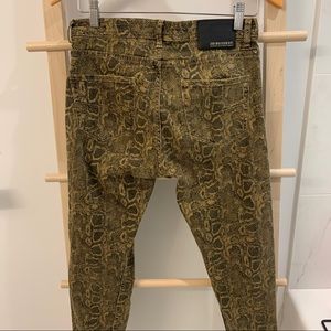 ZARA Snakeskin Skinny Jeans